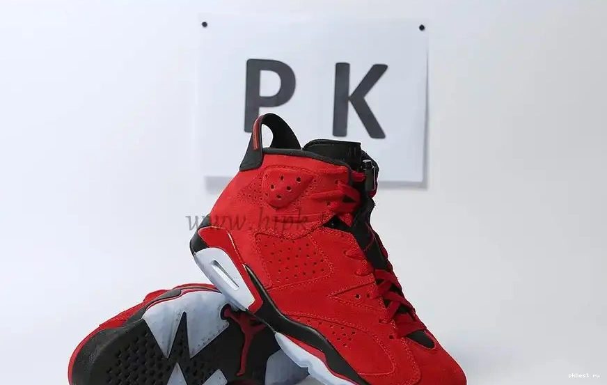 GOD Black READY 6 RETAIL Retro Jordan TO Red MATERIALS PK SHIP 0506